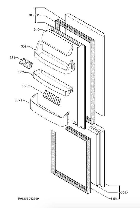 Półka na nabiał z pokrywą drzwiowa do lodówki Electrolux