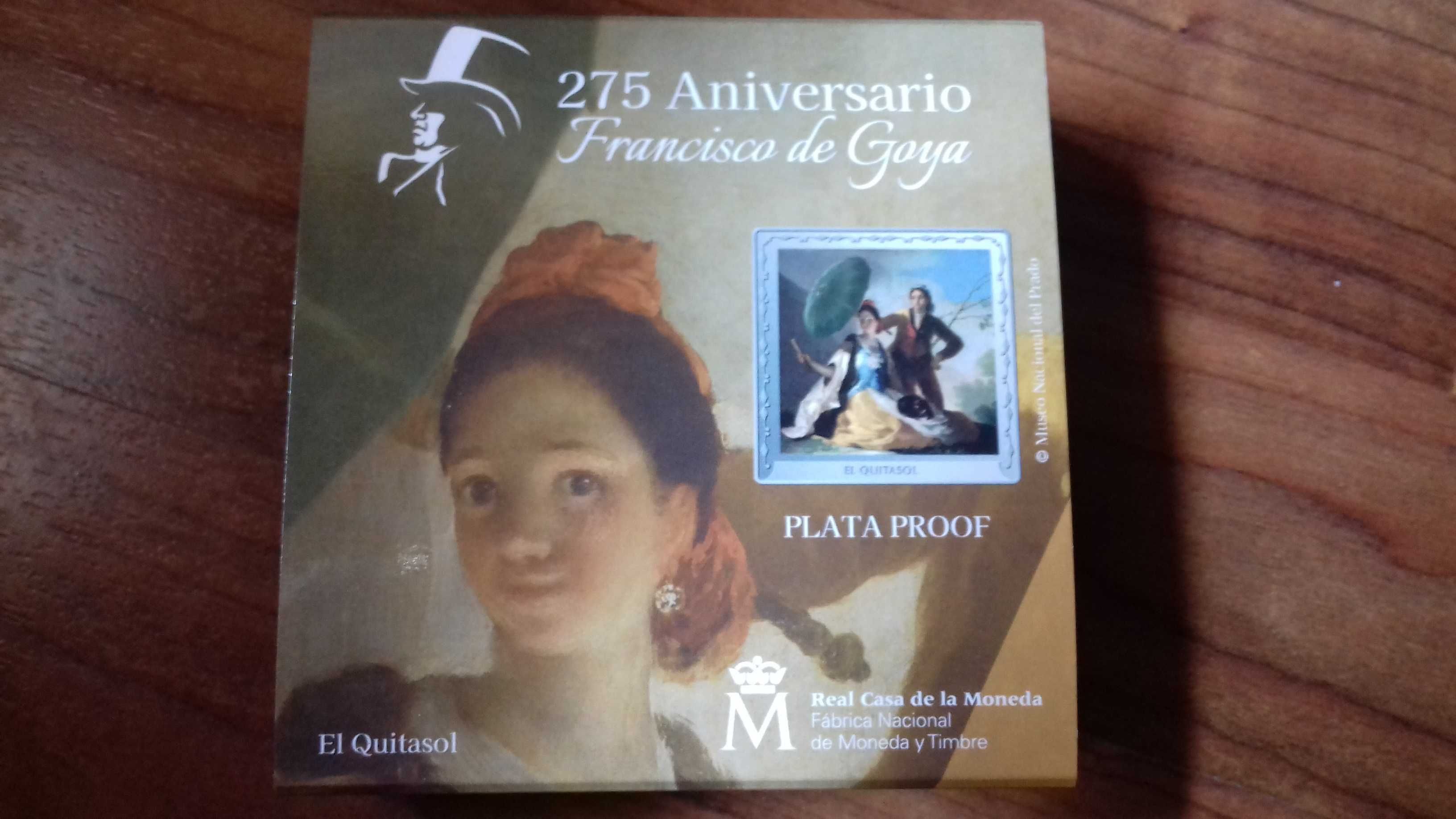Moeda 10€ Espanha Goya "El Quitasol" (5000 Exemplares)