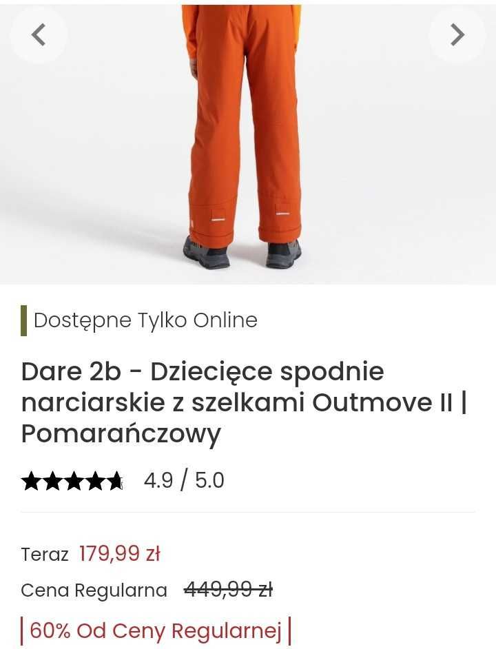 Spodnie narciarskie firmy Dare2B rozmiar 116cm NOWE z metkami