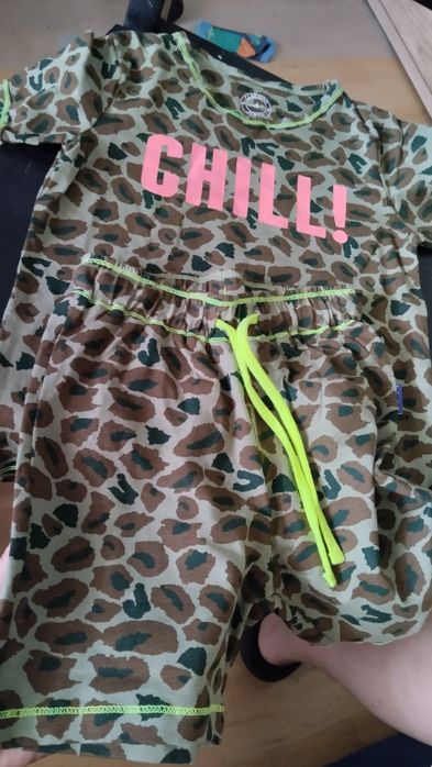 Piżama krótki rękaw moro wojskowa