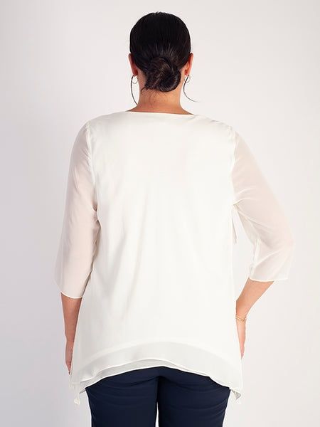 Dwuwarstwowa Bluzka Top Chesca  Plus Size  46 Nowa Okazja