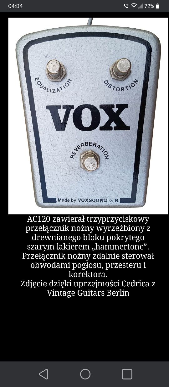 Vox AC-120  Vox Ac120 2x12" 1974 - 1978