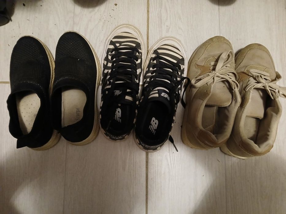 Sprzedam 3 pary butów w tym jedne New balance 37 i 2 pary 36