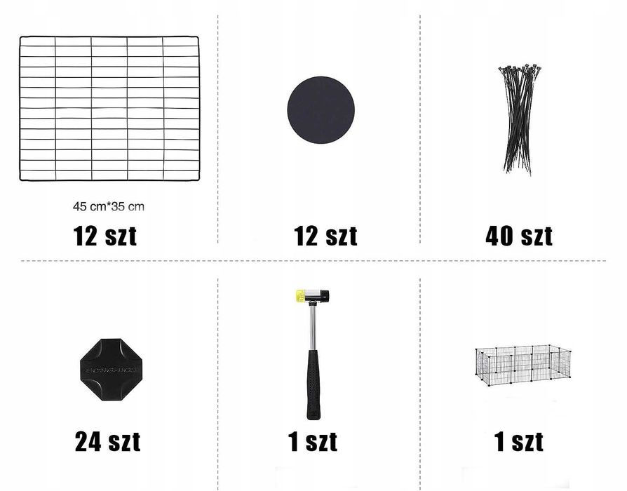 Zagroda klatka modułowy wybieg dla psa kota królika kojec - WYSYŁKA