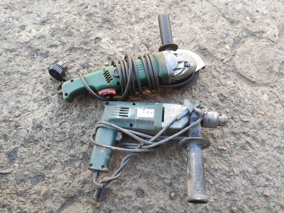 Набір інструментів. Дрель, болгарка, УШМ