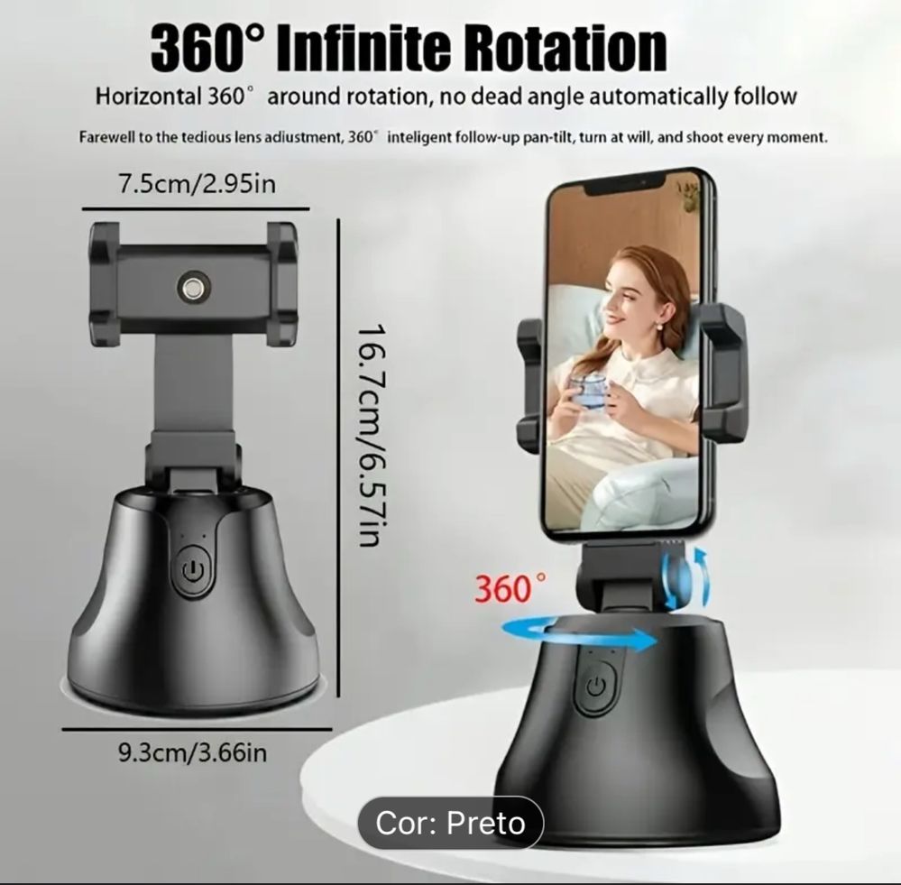 Suporte 360 inteligente automático telemóvel