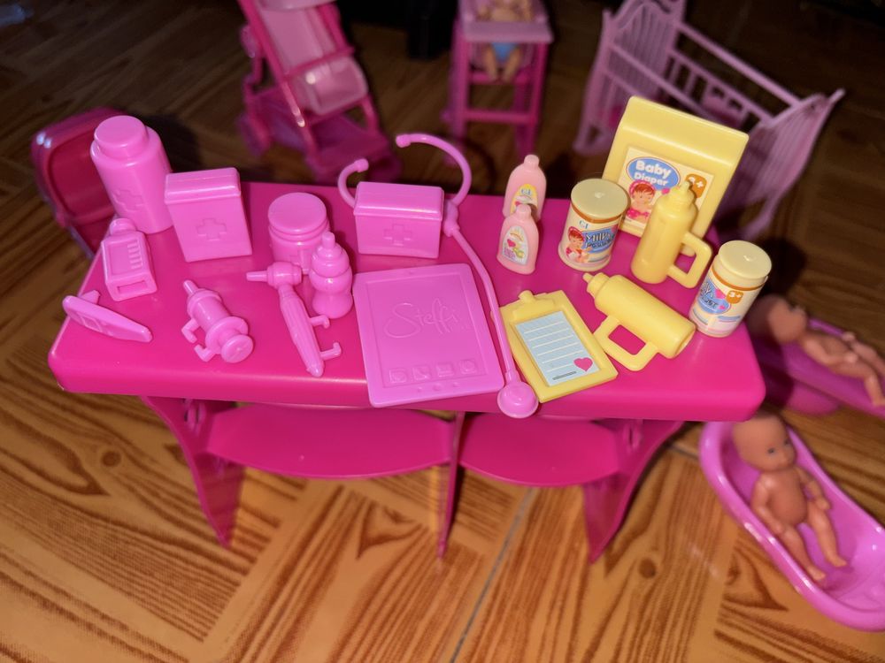 Conjunto Brincar bebés e acessórios