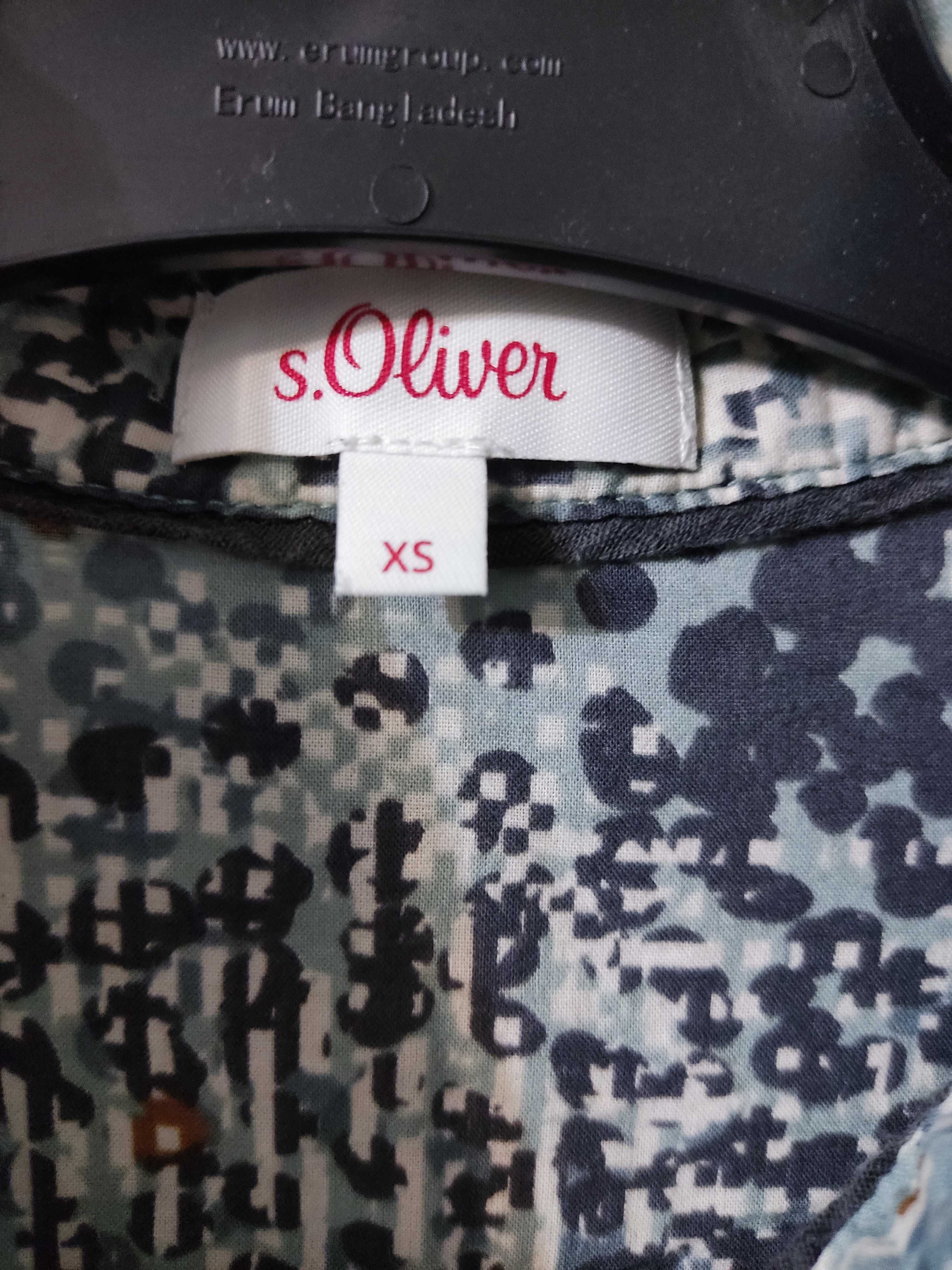Koszula z dłuższym tyłem r. XS/ S S. Oliver