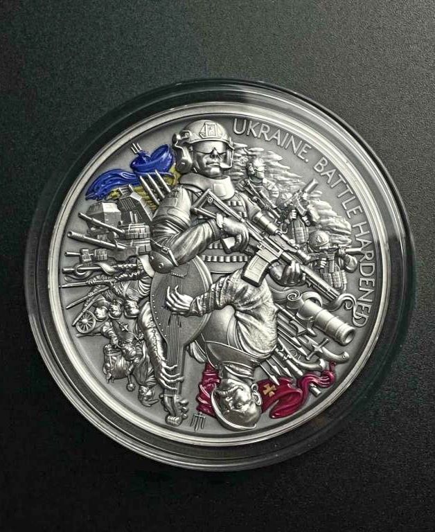 Монета Україна Загартована в битвах BATTLE HARDENED срібло 2024 Гана