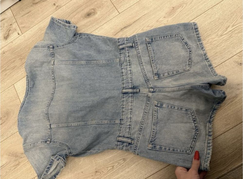 Джинсовий голубий комбінезон ZARA