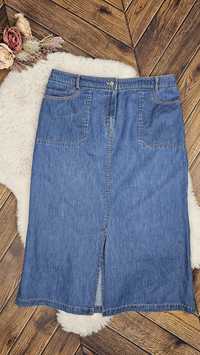 Spódnica damska jeansowa midi r 42 XL Bogner