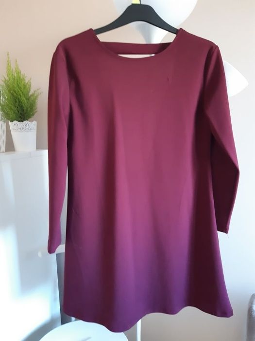 Sukienka Tunika bordo oversize