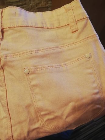 Nowe jeansy spodnie pudrowy róż z metką S 36