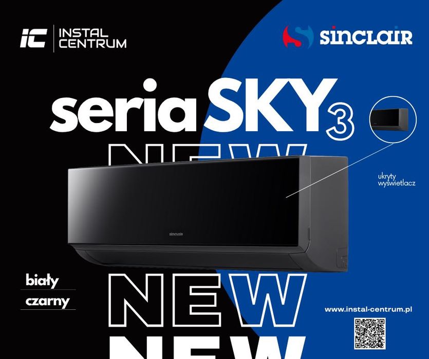 klimatyzacja SINCLAIR SKY 2,7 KW, z montażem