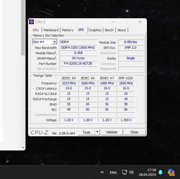 Пам'ять DDR4 16GB (2x8GB) 3200 MHz Trident Z RGB G.Skill