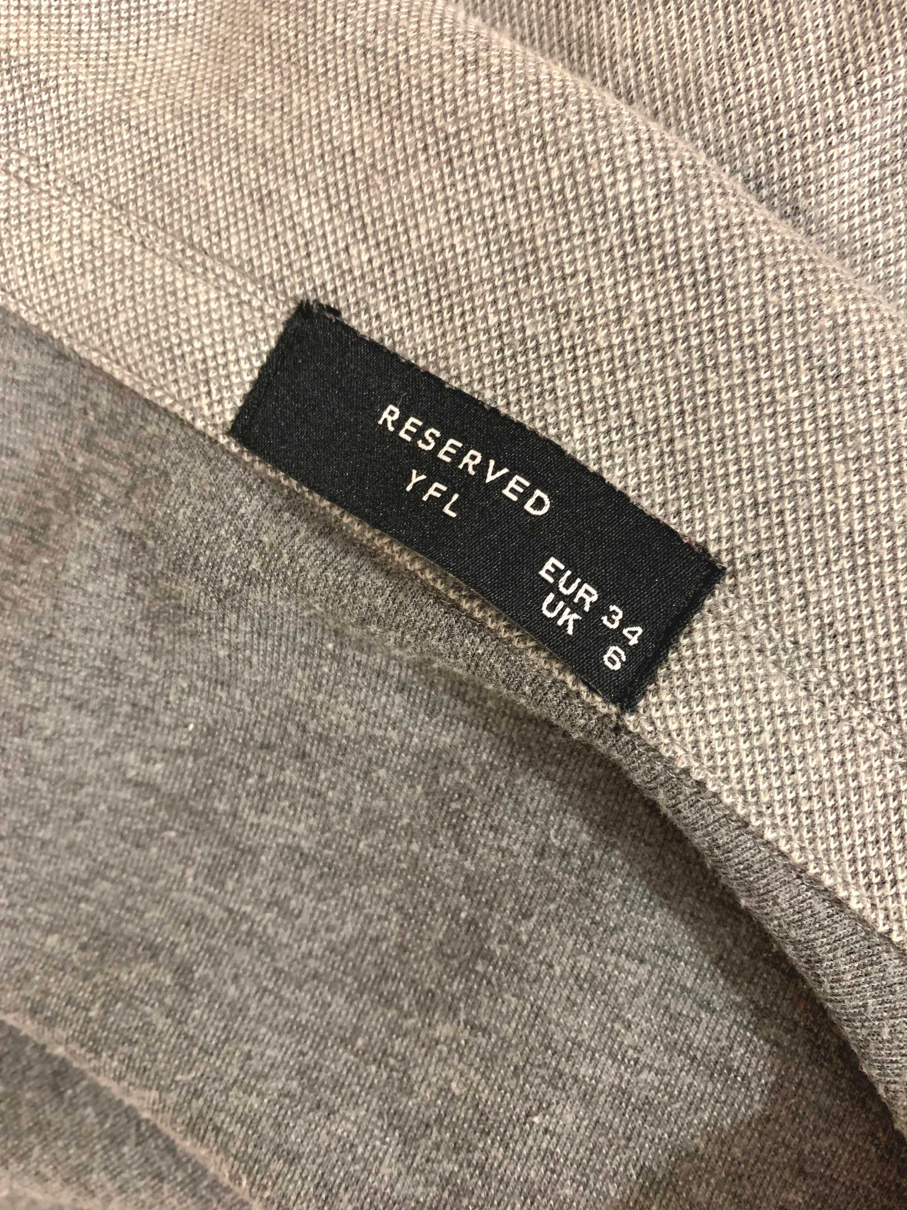 blezer żakiet marynarka basic szary XS S narzutka sweter elegancka
