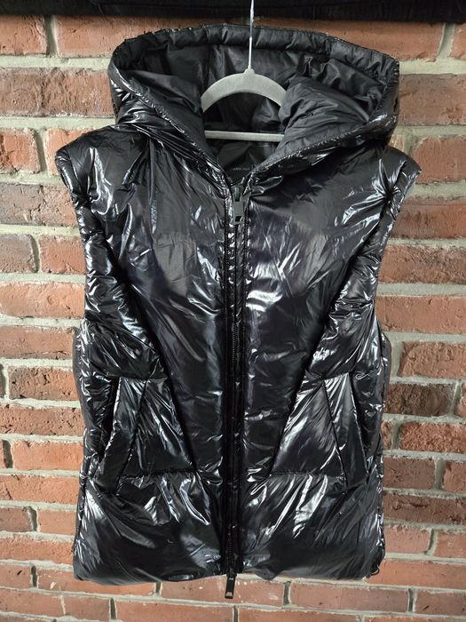 Kamizelka Massimo Dutti 38 oversize bezrekawnik lakierowany