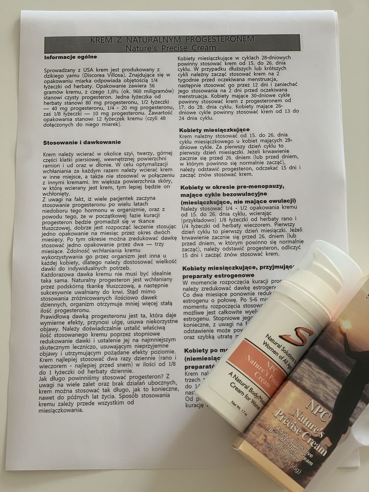 NPC sarati krem z naturalnym progesteronem