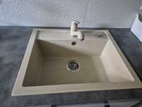 Zlewozmywak BLANCO DALAGO 6 61x51 cm + bateria Blanco DARAS-S szampan