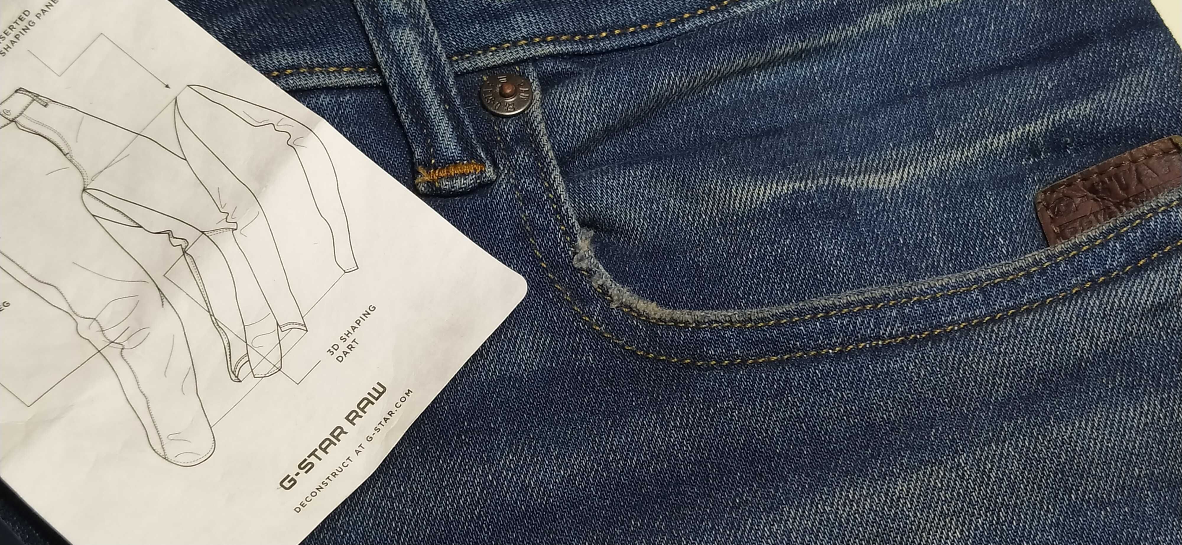 Męskie Jeansy G-STAR RAW ARC 3D SLIM Worker Blue Faded 27W 32L