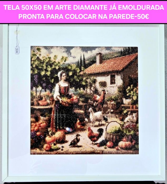 Telas feitas em arte diamante