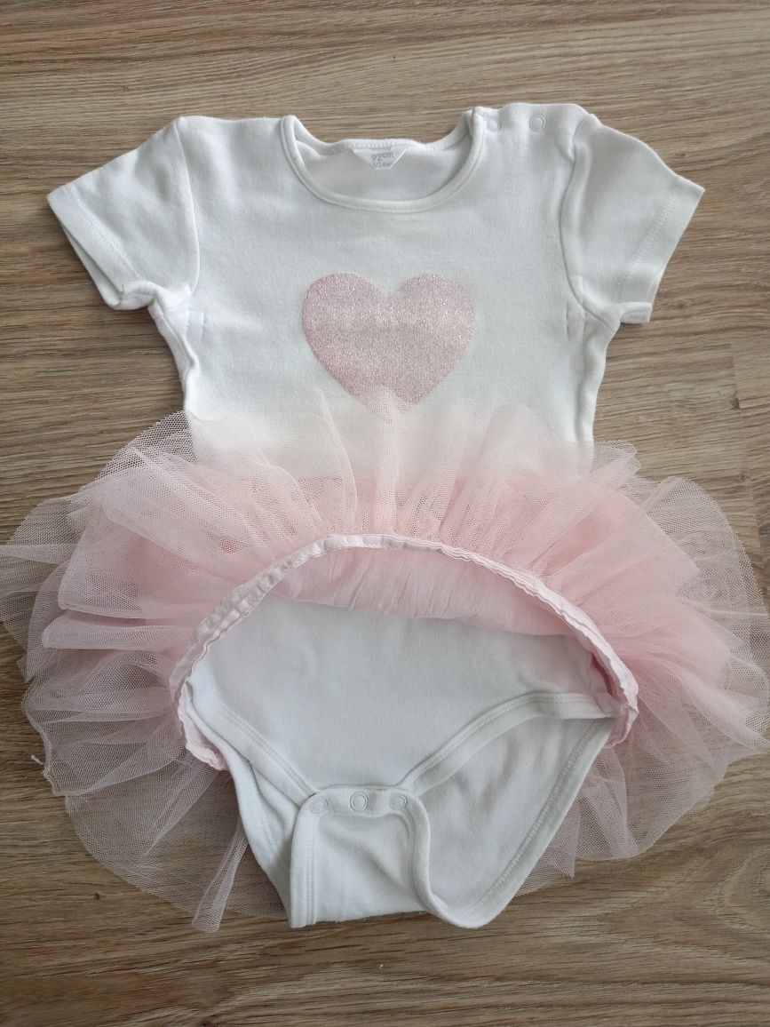 Body wraz z sukienką  rozm. 92 - 18/24 m-ce