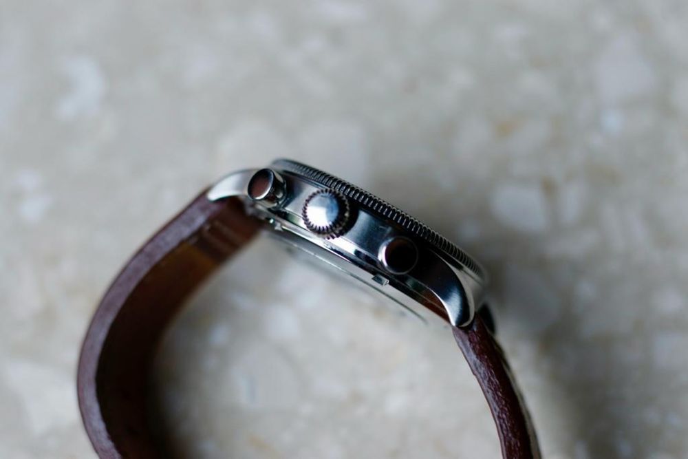 Zegarek męski Ingersoll brązowy pasek niebieska tarcza