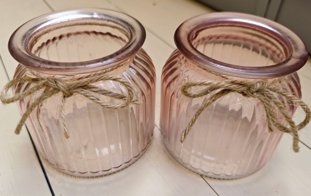 Lampiony szklane róż