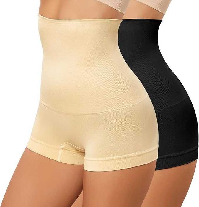 2 szt. Damskia Bielizna Modelująca Sylwetkę Wysoka Talia Spodenki  S