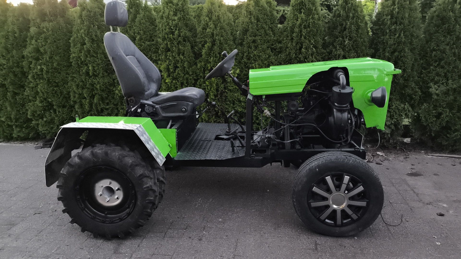 Traktor ciągnik rolniczy z przyczepą sam silnik fiat 126p do lasu żuk