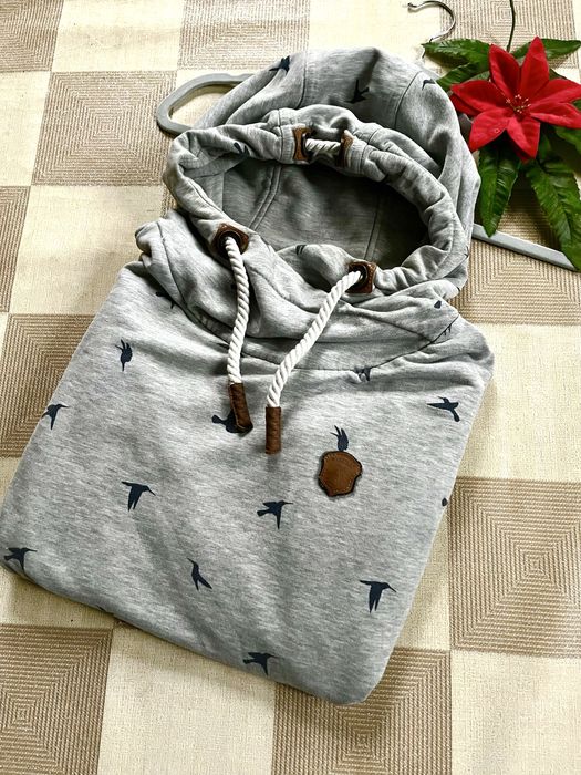 Bluza bawełniana Naketano z kapturem markowa logo cotton 60% luksusowa