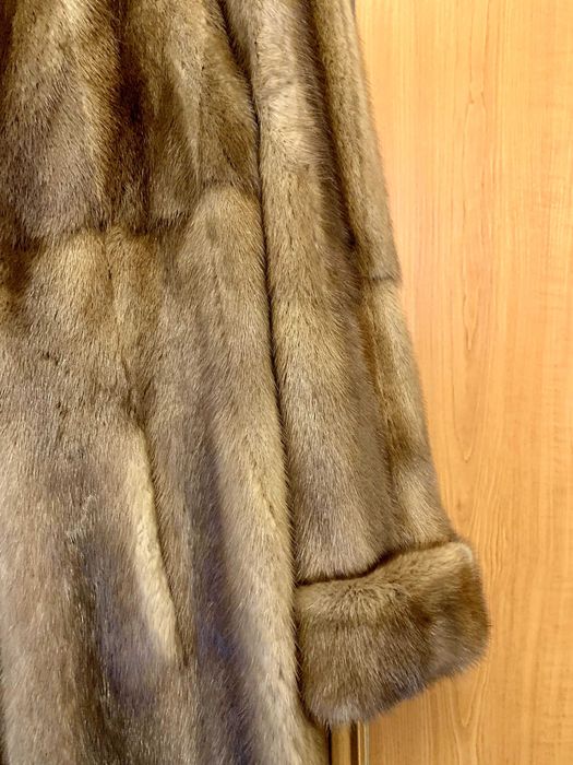 Piękne, długie futro z norek 40/42