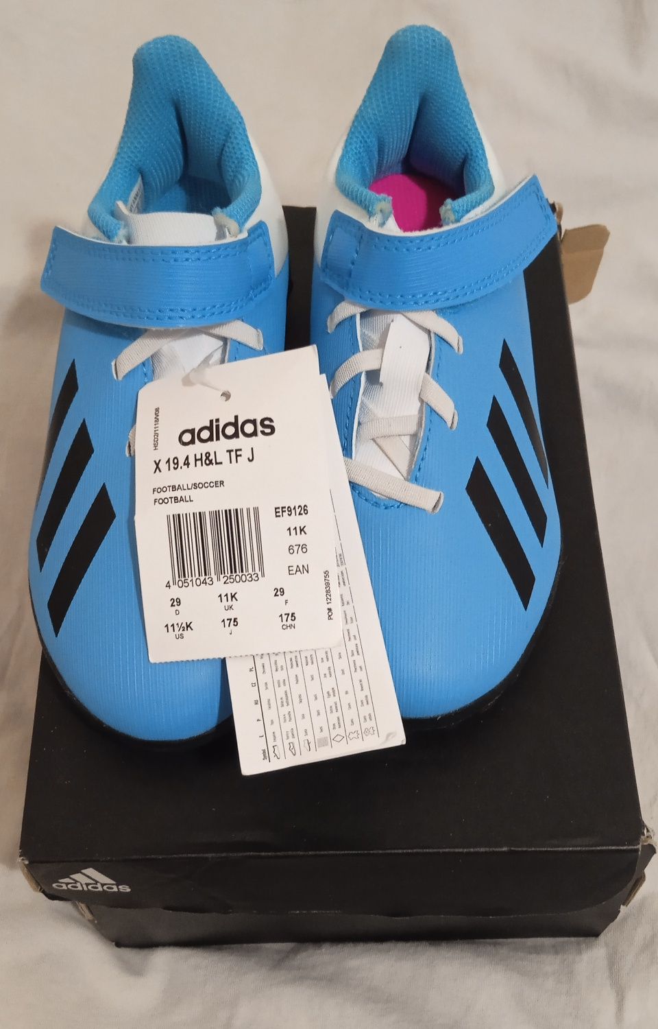 Бутси adidas блакитні