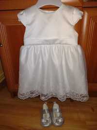 Sukienka na chrzest + buciki