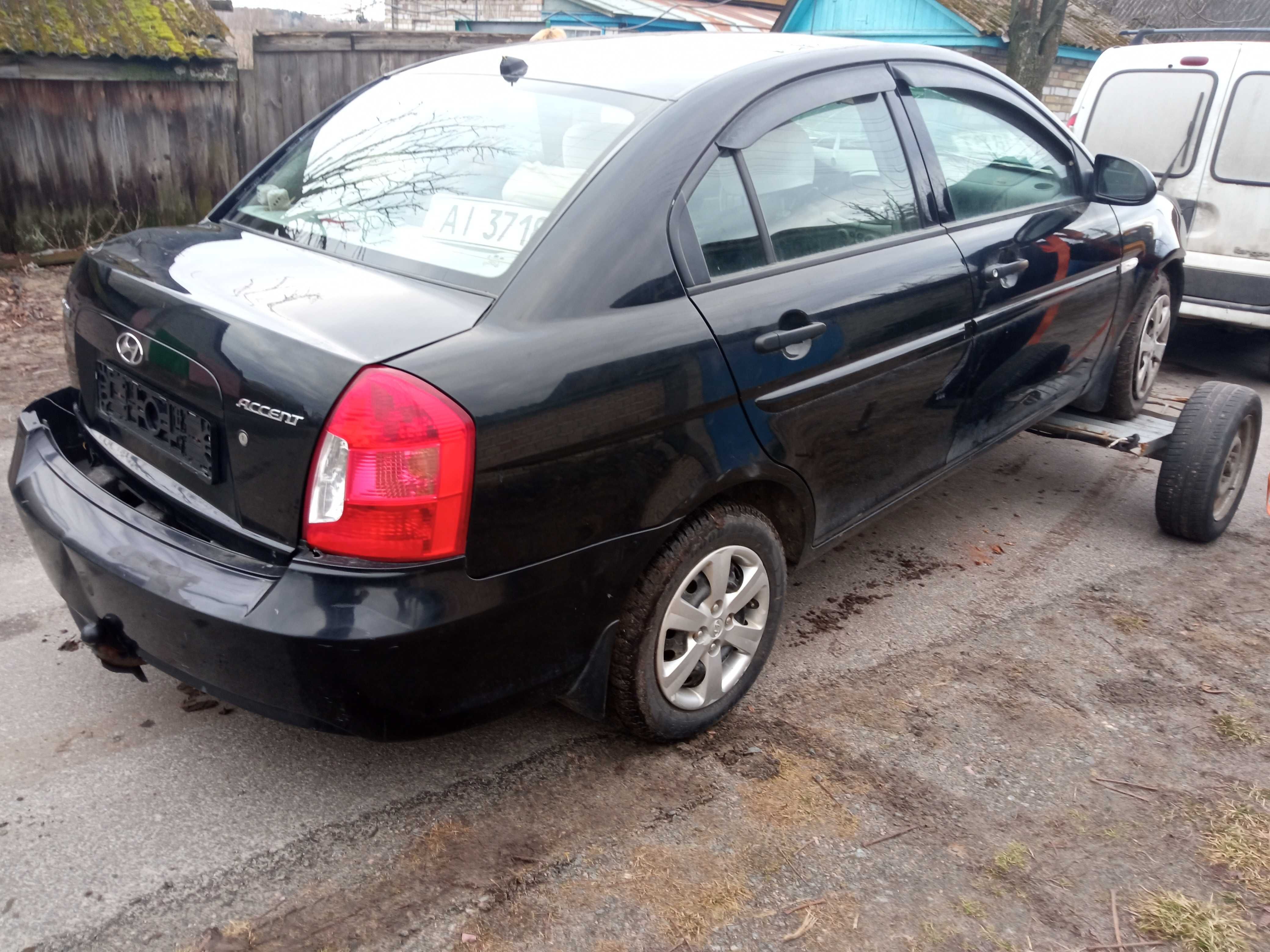 Разборка разбор шрот Hyundai Accent 2008 1.4 газ бензин чёрный