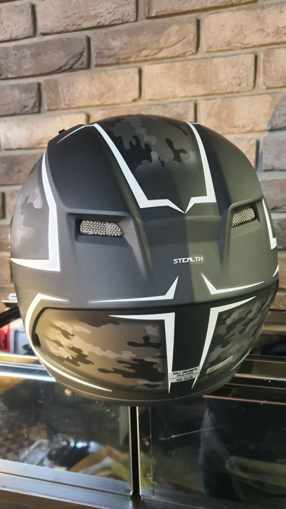 Kask sportowy Bell moro szary mat czarny biały HIT
