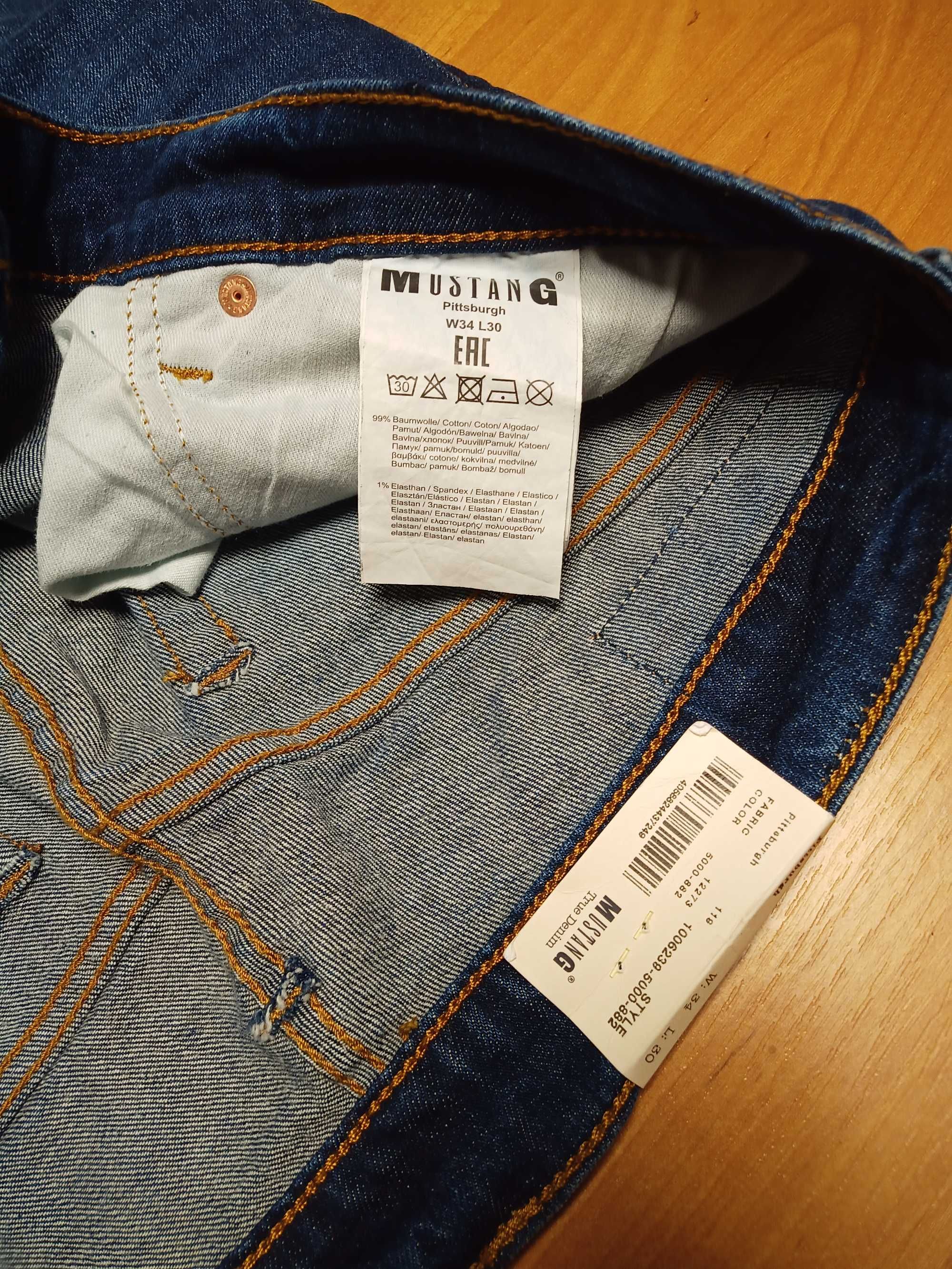 Spodnie yeans MUSTANG TRUE DENIM Oryginal, roz. W34 L30