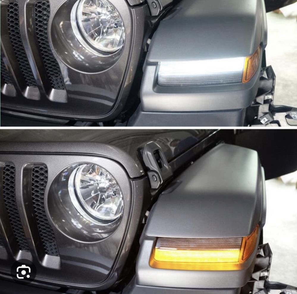 Продам передние лэд ходовые  огни/повороты для авто Jeep Wrangler