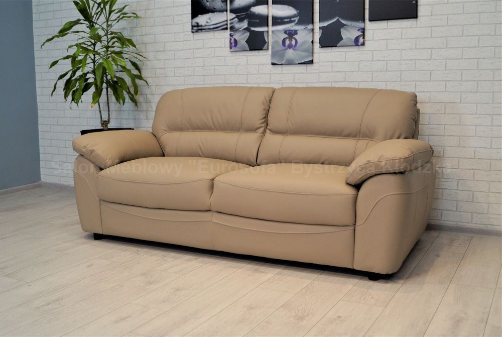 Sofa ze skóry naturalnej 200cm Balticus, skórzana, 100% skóra