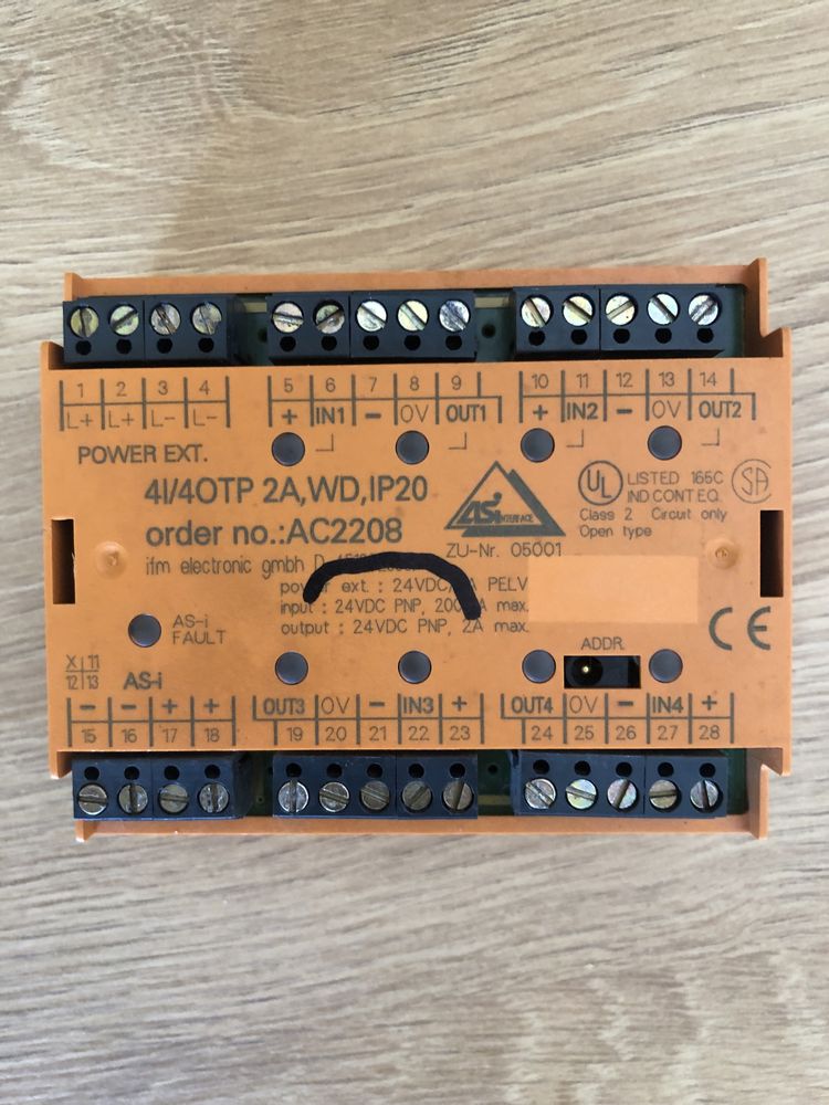 IFM Electronics, AS-i модуль 4I/4OTP 2A,WD, AC2208