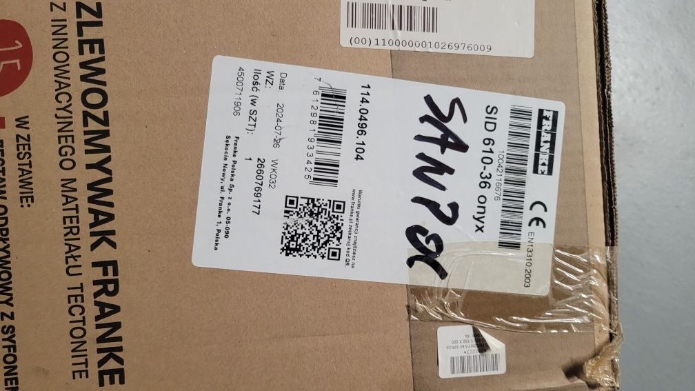 Zlew Franke Sirius SID 610-36 onyx