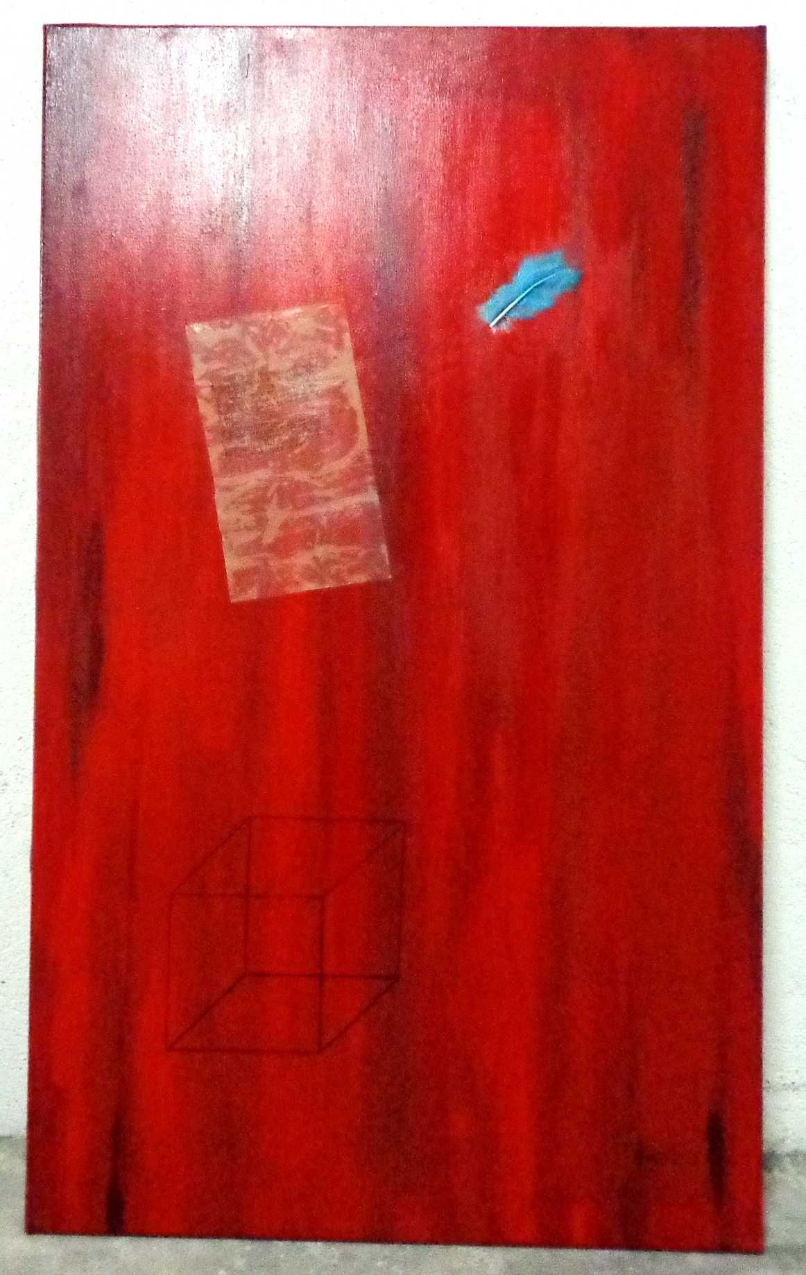 Três quadros a acrilico