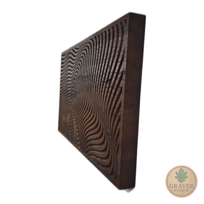 Płaskorzeźba w drewnie dębowym - dekoracja na ścianę