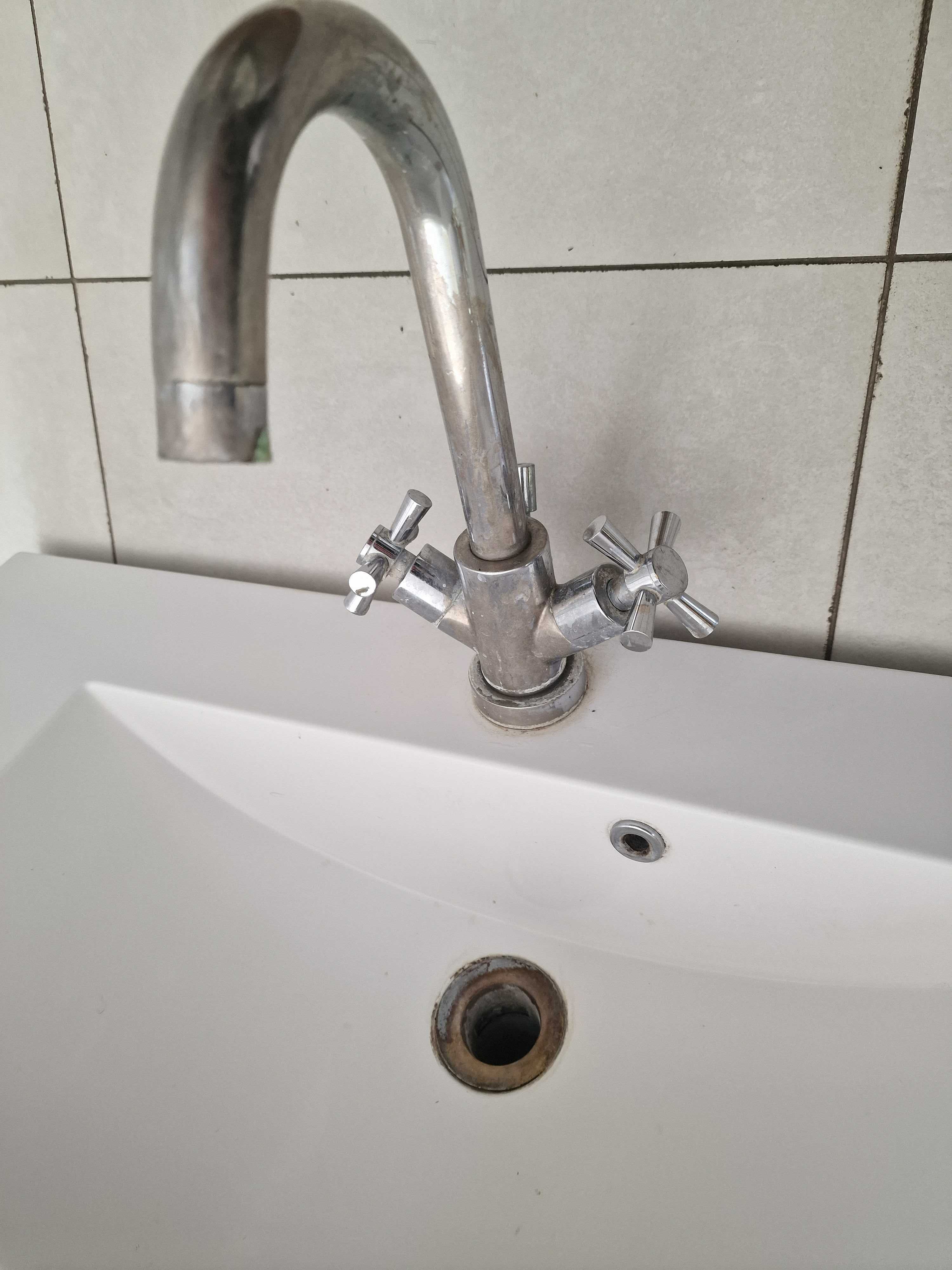 Umywalka wpuszczana nablatowa KARMELIT 80x39 lany MARMUR z kranem!