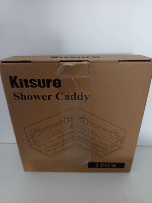 Półki prysznicowe Kitsure Corner Shower Caddy 2szt Białe