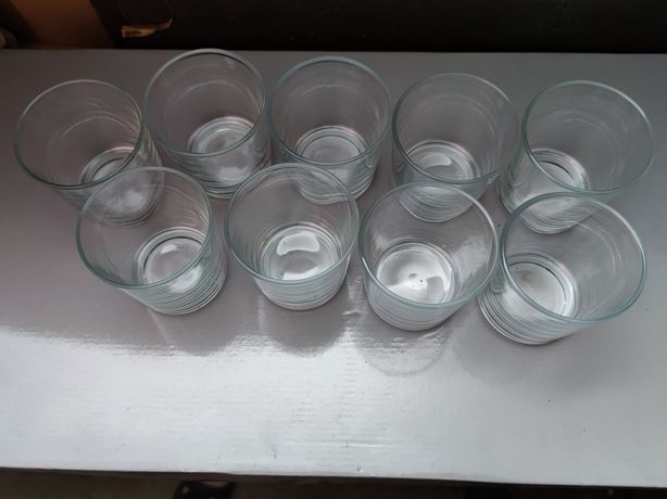 Zestaw 9 szklanek, szklanki przezroczyste poj. 200 ml, bez ucha