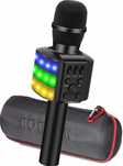BONAOK bezprzewodowy mikrofon do karaoke Bluetooth ze światłami LED