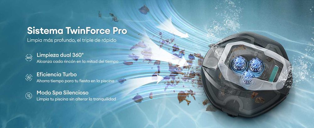 Robot aspirador de piscina com aplicação, recolha sem gancho