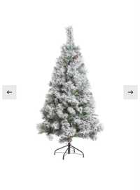 Árvore de Natal efeito Neve, com pinhas, 150cm