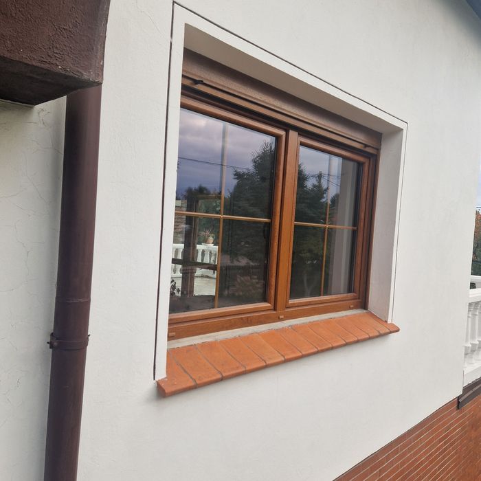 Okna plastikowe złoty dąb dwuszybowe 203/137